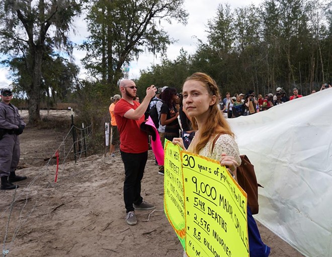 Eight people arrested at Sabal Pipeline protest