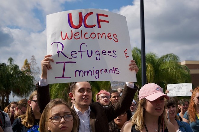 UCF students protest immigration ban, petition to make school sanctuary campus