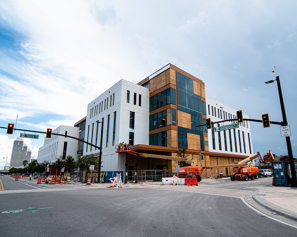 The Dr. Phillips Commons at the new UCF-Valencia downtown campus as it appeared on July 21, a month before classes start. - Photo by Matt Keller Lehman