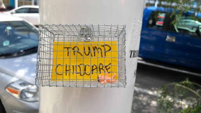 Florida artist cages toy babies to protest Trump's migrant detention centers (2)