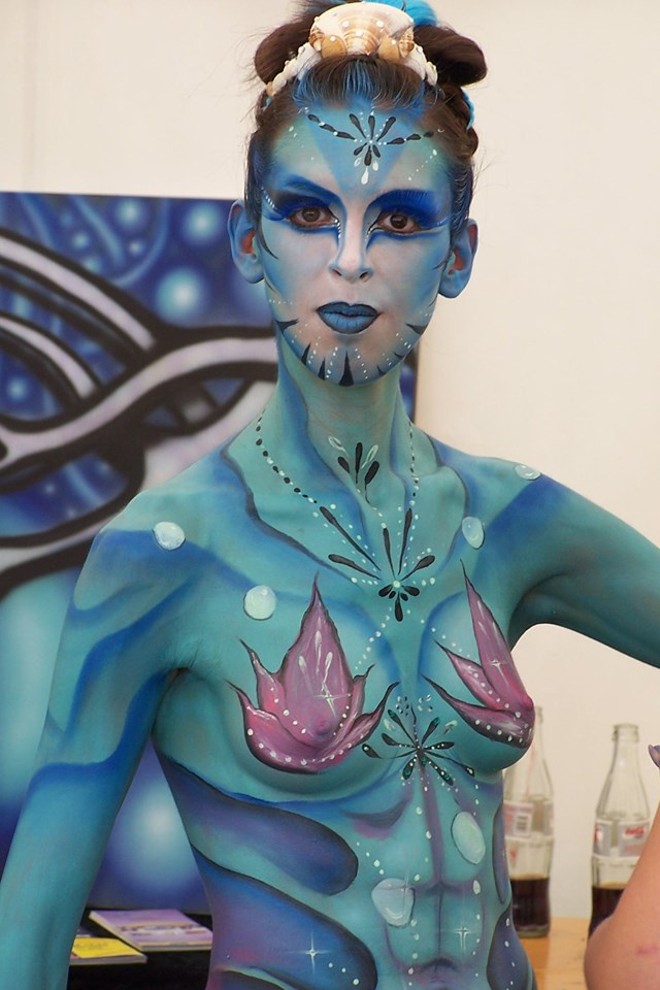 Florida body-painting artist Captain Ron Wolek sets sail for Key West's Fantasy Fest
