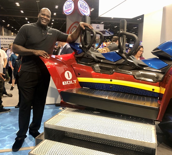 New cruise-ship rollercoaster rolled out by Shaq in Orlando
