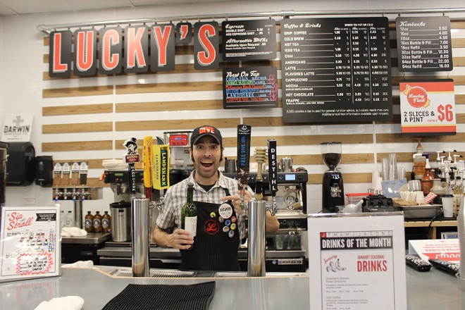 Ricardo Correa, manning the Lucky's Market cafe on Tuesday afternoon - Photo by Lawrence Griffin