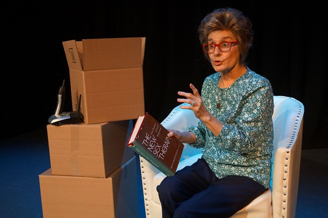 Eileen DeSandre as Ruth Westheimer in 'Becoming Dr. Ruth' at the Orlando Shakes - Photo by Tony Firriolo