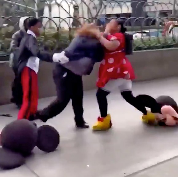 This brawl between knockoff Disney characters is giving us life