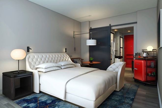 A room at the Virgin Hotel in San Fransico. - Image via Virgin Hotels | Facebook