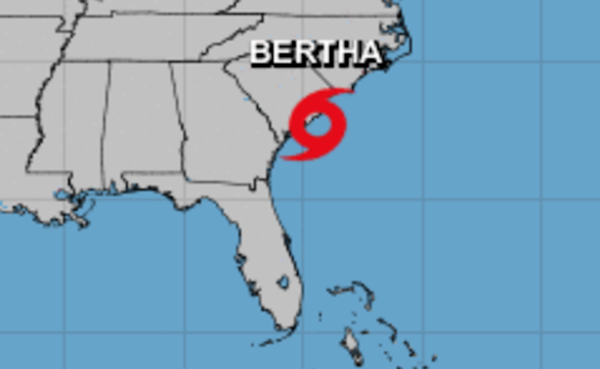 Atlantic weather 'disturbance' becomes Tropical Storm Bertha overnight