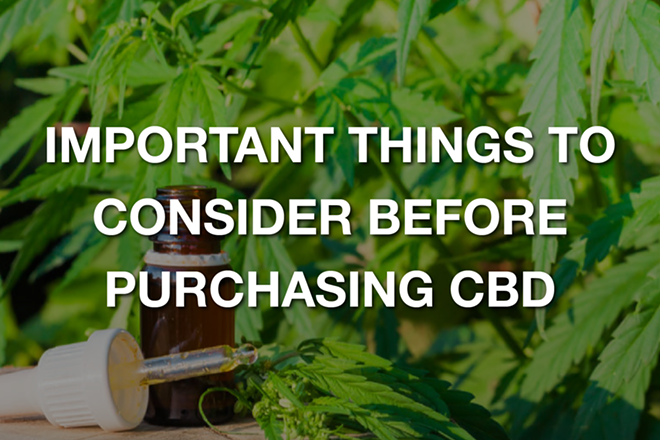 Important Things To Consider Before Buying CBD Products