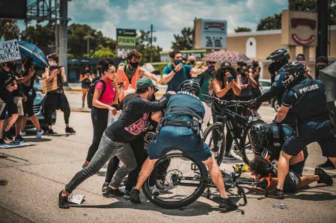 New video shows Tampa police attacking peaceful protesters on July 4