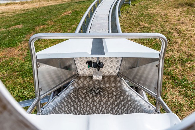 The drive mechanism inside CoasterKart ride vehicles is kept simple. - Image via Wiegand