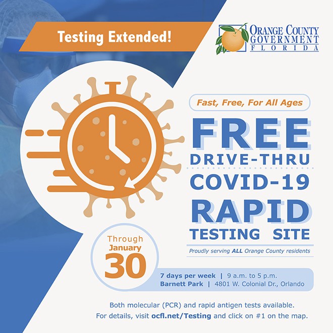 Free COVID testing in Barnett Park for Orange County residents extended through Jan. 30 (2)