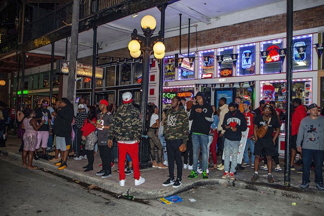 Crowded streets in Ybor City Post Super Bowl - Photos by Kimberly DeFalco
