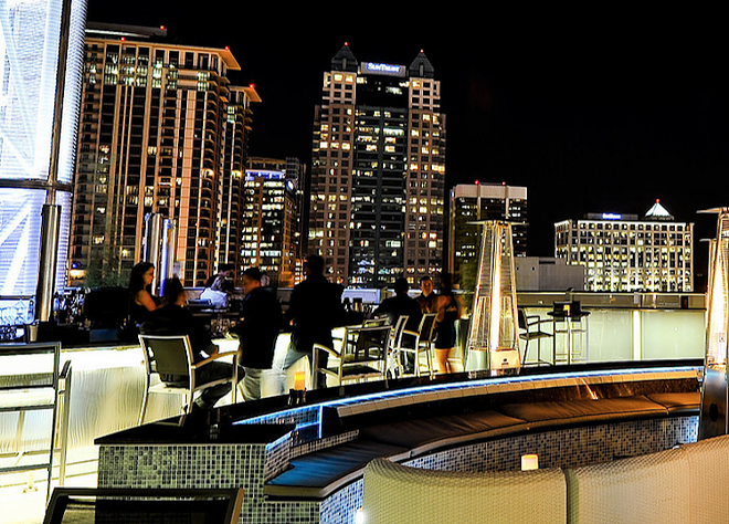 Amway Center's rooftop bar overlooking downtown Orlando has a new lease on life as Sky Lounge