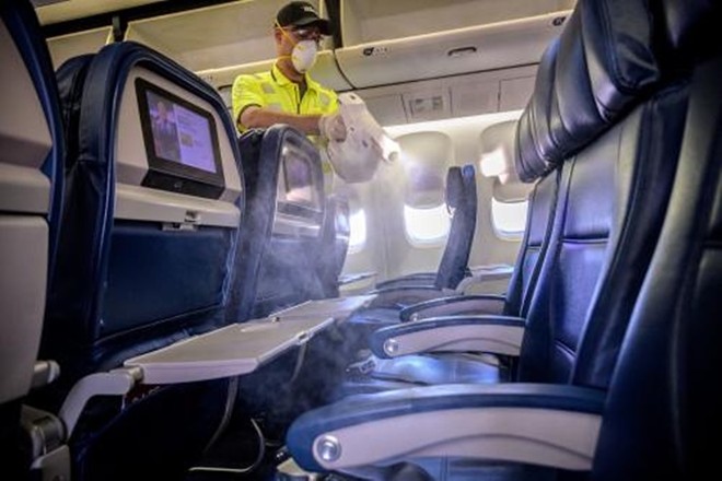 Every Delta flight is now sanitized prior to boarding using electrostatic sprayers. - Image via Delta