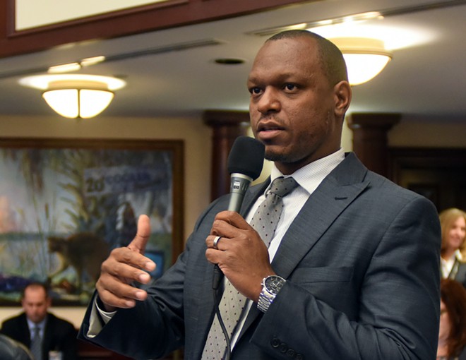 Sen. Randolph Bracy, D-Ocoee, said during floor debate Black and brown people are treated differently by law enforcement. "If a person does not believe that, then they're in denial. I think we have to realize what this bill will do." - Photo courtesy Florida House