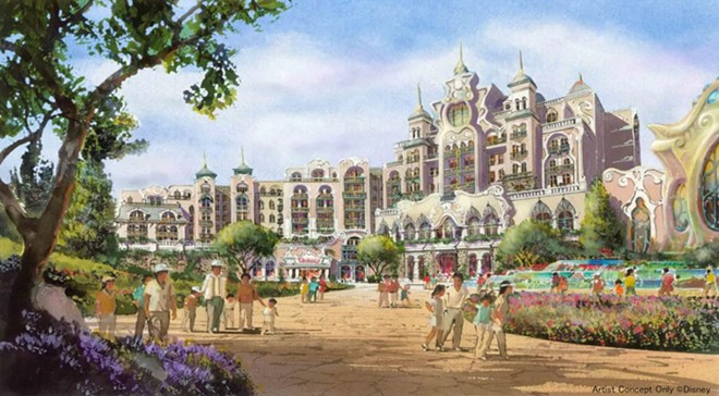 The yet-to-be-named hotel within Fantasy Springs - IMAGE VIA DISNEY