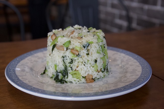 Cai fan (rice with salted pork and greens) - PHOTO BY ROB BARTLETT