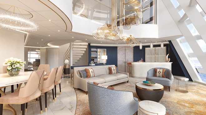 A look inside the Wish Tower Suite on the upcoming Disney Wish cruise ship. - Image via Disney Cruise Line