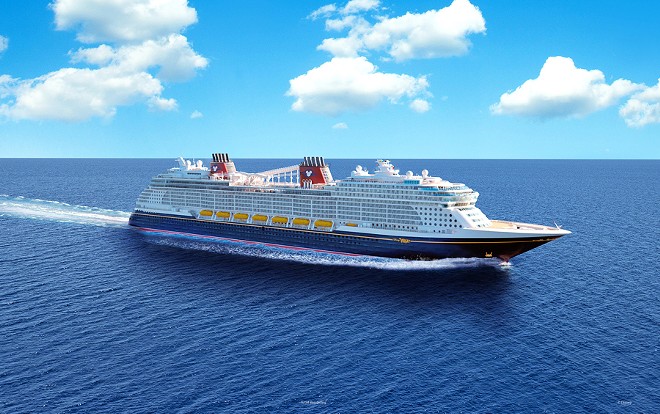 Rendering of the Disney Wish cruise ship. - Image via Disney