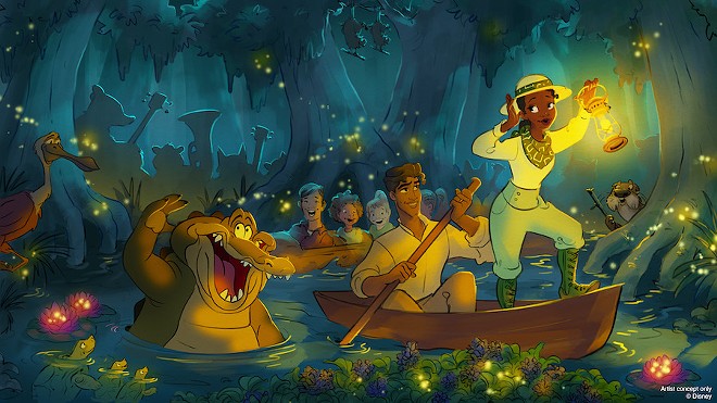 Concept art for the Princess and the Frog redo of Splash Mountain - Image via Disney