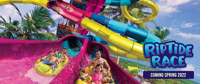 Riptide Race, opening in San Antonio in 2022, is similar to an attraction at Aquatica Orlando that opened in 2021 - IMAGE VIA SEAWORLD SAN ANTONIO