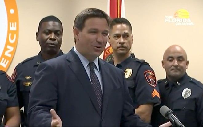 New hires drawn by Ron DeSantis police incentive included a Walmart security guard and a defendant in a police brutality suit. - PHOTO VIA FRESH TAKE FLORIDA.