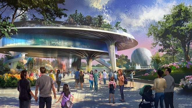 The previously announced but now postponed multi-level Festival Center heading to Epcot - IMAGE VIA DISNEY D23