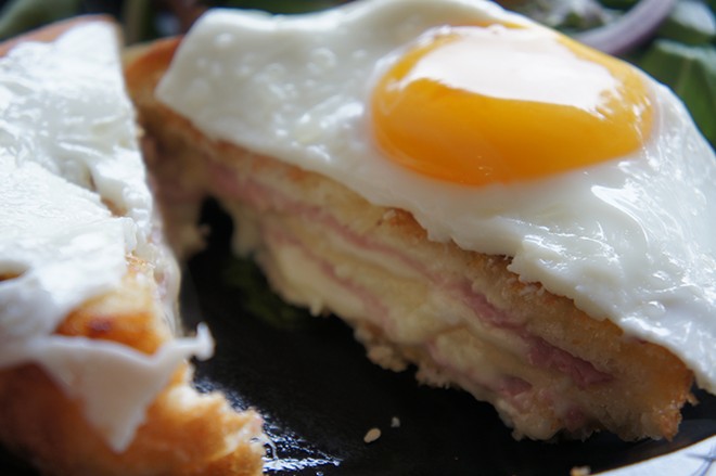Croque-madame, Croissant Gourmet - Photo by Ricky Ly