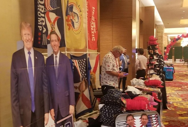 Merch at the Republican Party of Florida's Sunshine Summit. - photo by Jim Turner