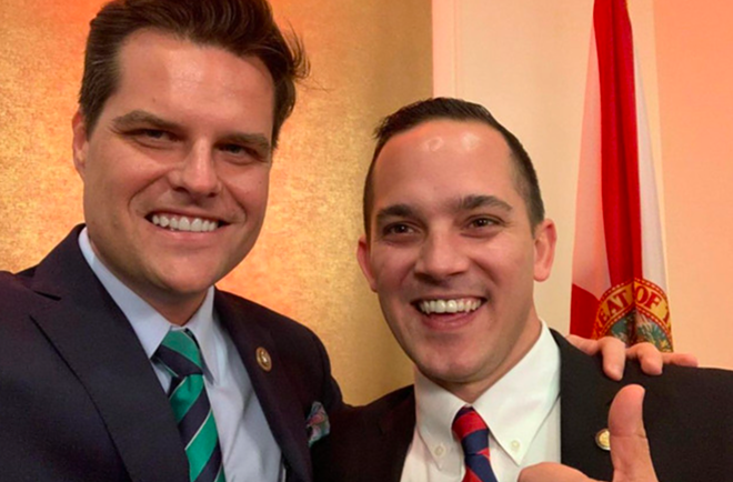 Both Sabatini and Matt Gaetz have ties to former Seminole County Tax Collector Joel Greenberg. - Antony Sabatini/Instagram
