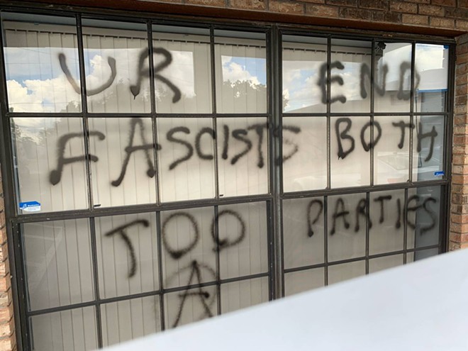 Seminole Dems headquarters also hit with ‘fascist’ graffiti | Orlando Area News | Orlando