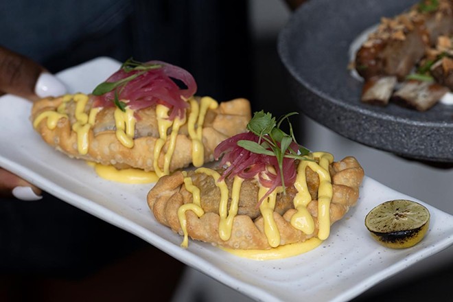 The Wellborn plates bites of tropical splendor fused with French, Latin and Asian flair