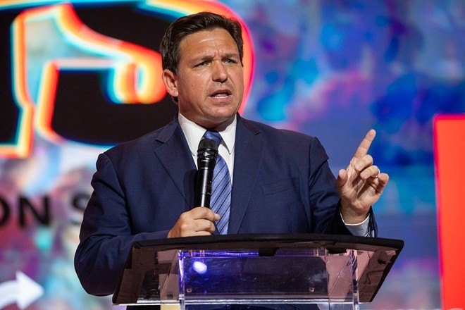 DeSantis at Turning Point USA's Student Action Summit in July 2022. - Photo by Dave Decker