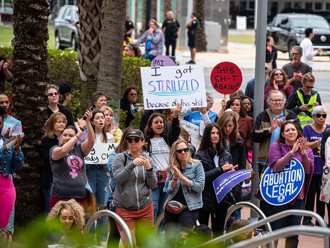Orlando joined national march for abortion rights on 49th anniversary of Roe v. Wade. - Photo by Matt Keller Lehman