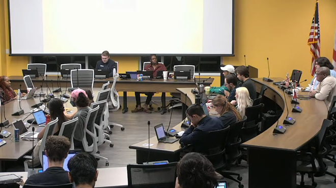 UCF students discuss resolution related to Florida's Stop WOKE Act at Feb. 2, 2023 student government meeting. - UCF Student Government/YouTube