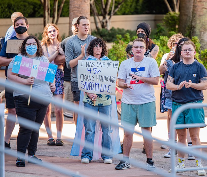 Fight for Trans Rights rally on Saturday, March 11, at City Hall in downtown Orlando - Photo by Matt Keller Lehman