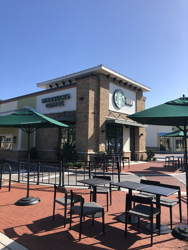 A Starbucks location at 305 E. Mitchell Hammock Road in Oviedo, Florida that looks pretty damn empty the day of a strike by workers. - McKenna Schueler/Orlando Weekly