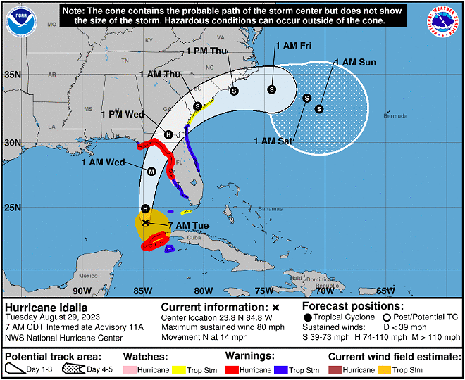 Idalia strengthens to hurricane, expected to intensify before making landfall in Florida | Orlando Area News | Orlando