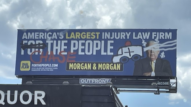 Newly vandalized Morgan and Morgan billboard signs have a likely culprit | Orlando Area News | Orlando