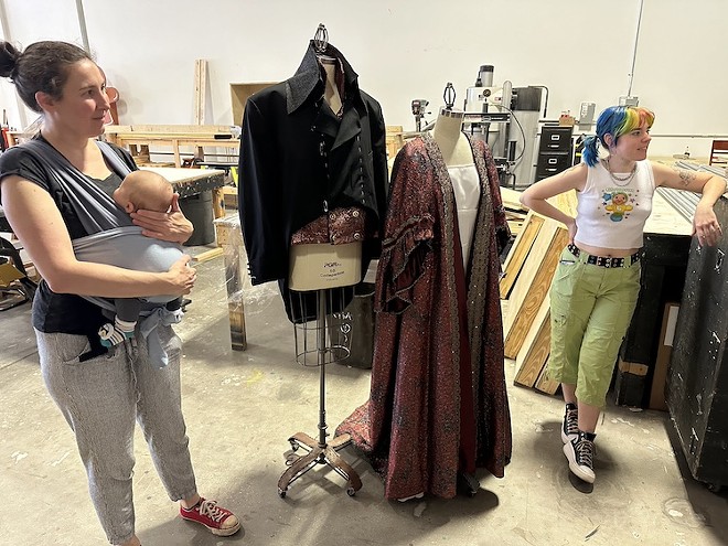 Costume designer Jennifer Madison and wardrobe supervisor Cait Durrance with costumes for 'Tosca' - Photo by Seth Kubersky
