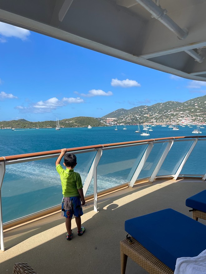 Mark and Jen Berdin's son Romeo on a cruise ship. Berdin learned of his nomination while on vacation in St. Thomas. - Photo via Mark Berdin