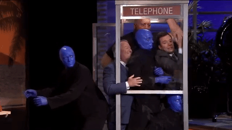 We are all this member of the Blue Man Group