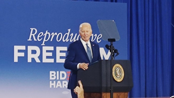 President Joe Biden at the Dale Mabry campus of Hillsborough Community College in Tampa on April 23, 2024 - Photo by Mitch Perry