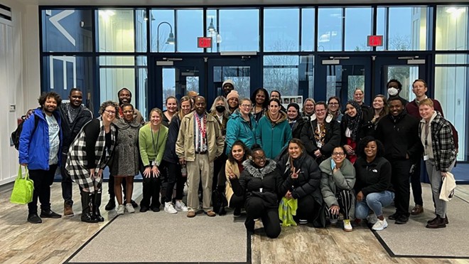 Educators and school staff at KIPP Columbus charter schools in Ohio after they went public with their union drive in November 2022. - Courtesy of KIPP Columbus ACTS/Ohio Federation of Teachers-AFT