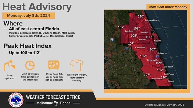 Central Florida under heat advisory Monday as 'dangerous' heat index nears 112 degrees (2)