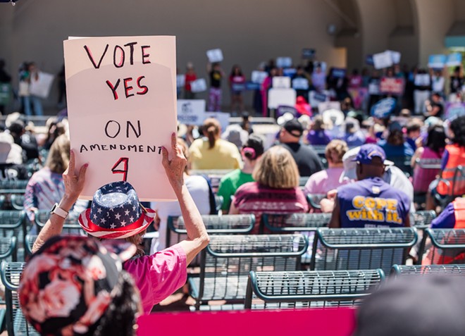 The Yes on 4 rally and March at Lake Eola Park - Photo by Matt Keller Lehman