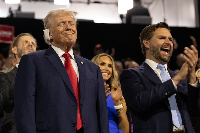 Former President Donald Trump and running mate JD Vance at the Republican National Convention in Milwaukee (July 15, 2024) - Shutterstock