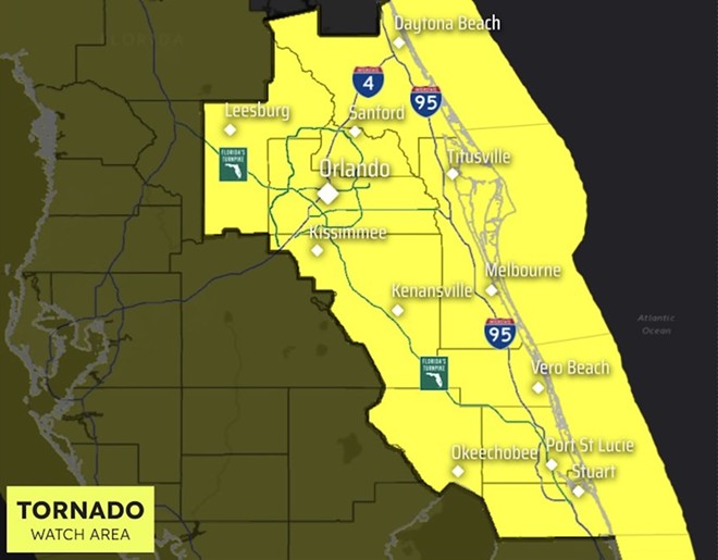 Central Florida under tornado watch, tropical storm warning as Helene nears