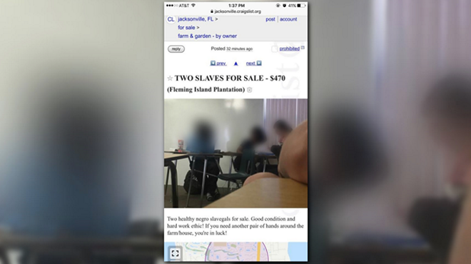 Florida student suspended for posting 'Slaves for Sale' Craigslist ad