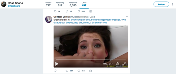 Twitter account of Florida lawmaker, who's trying to declare porn a public health crisis, 'liked' a porn clip